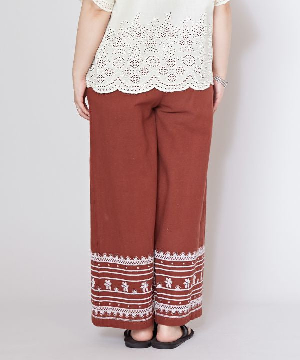 Cross Stitch Cotton Pants