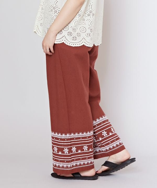 Cross Stitch Cotton Pants