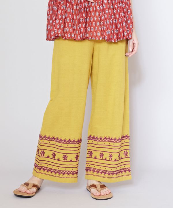 Cross Stitch Cotton Pants