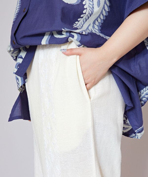 Acid Wash Cotton Volume Pants