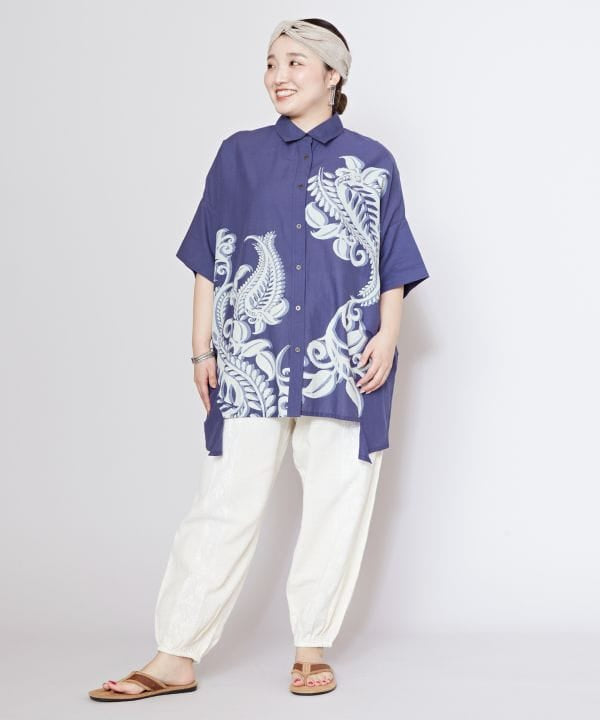 Acid Wash Cotton Volume Pants