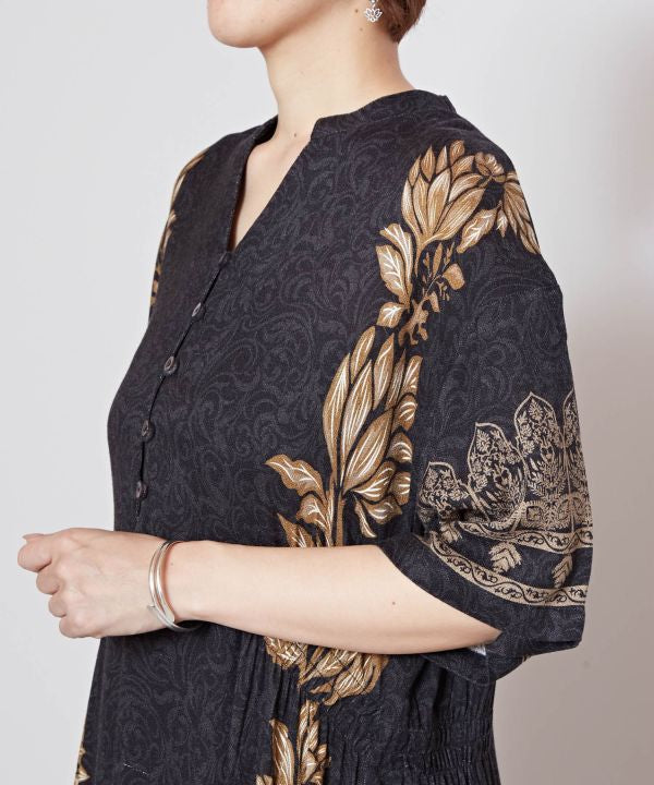 Lotus Pattern Bohemian Dress