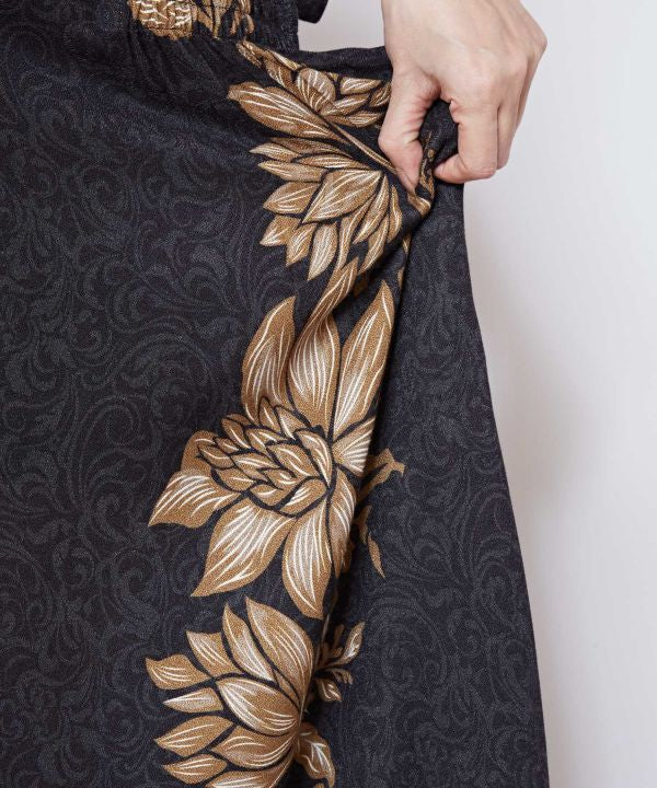 Lotus Pattern Bohemian Dress