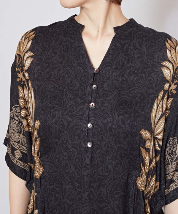 Lotus Pattern Bohemian Dress