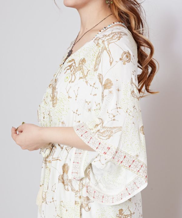 Summer Celestial V-Neck Maxi Dress