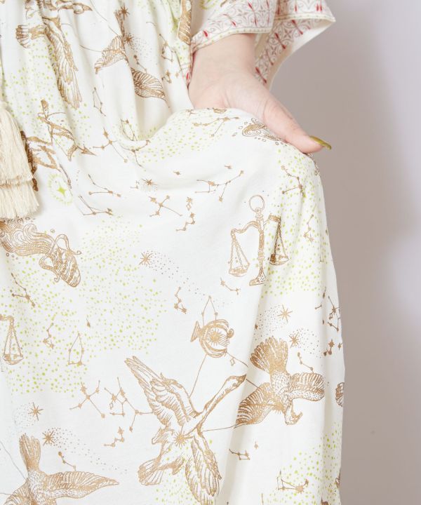 Summer Celestial V-Neck Maxi Dress