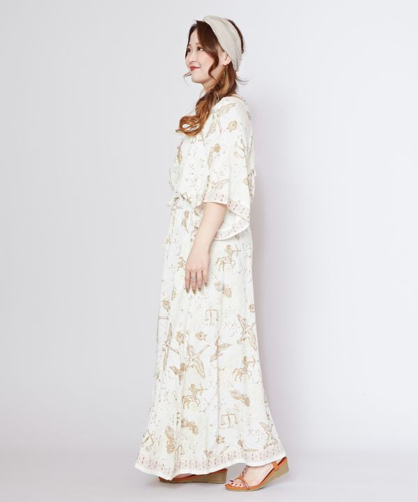 Summer Celestial V-Neck Maxi Dress