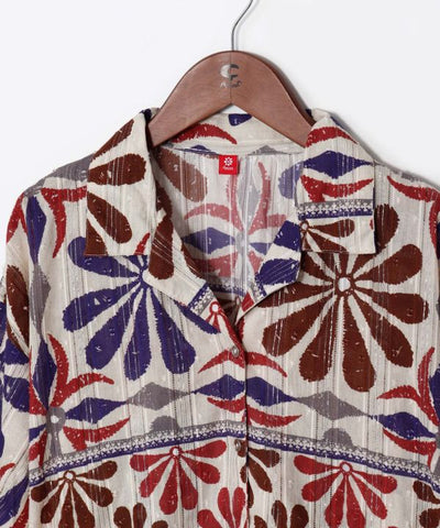 Ethnic Mirror Embroidered Shirt