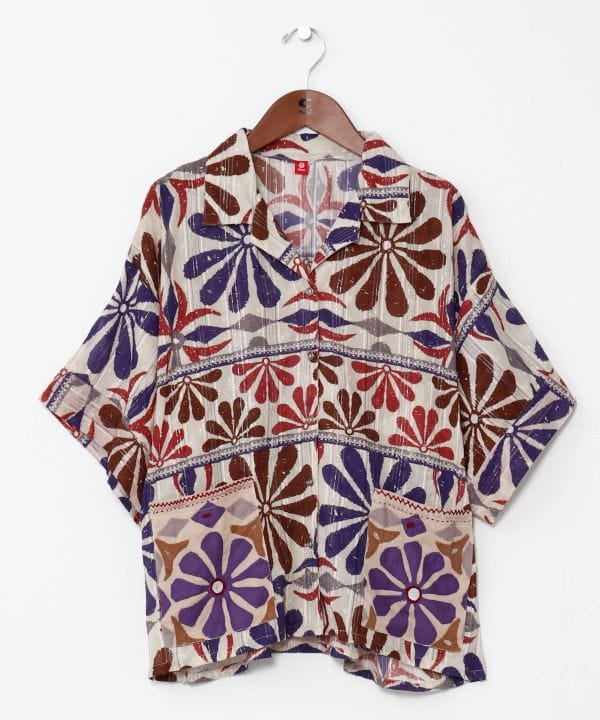 Ethnic Mirror Embroidered Shirt