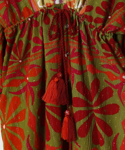 Ethnic Mirror Embroidered Dress