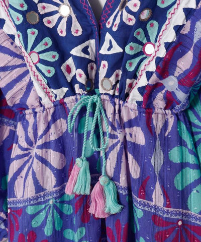 Ethnic Mirror Embroidered Dress