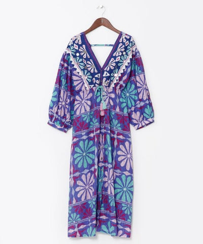 Ethnic Mirror Embroidered Dress