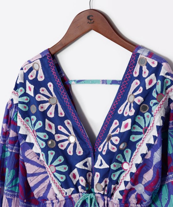 Ethnic Mirror Embroidered Dress