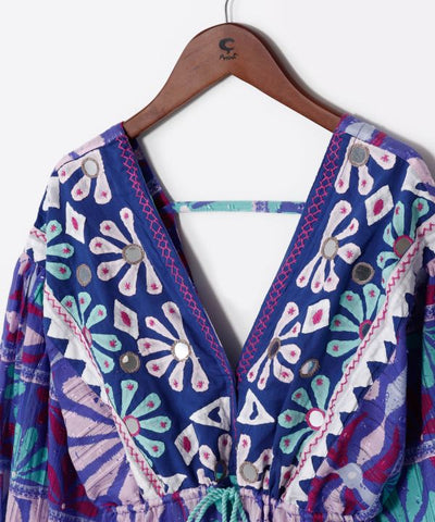 Ethnic Mirror Embroidered Dress