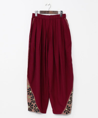 Ethnic Mirror Embroidered Pants