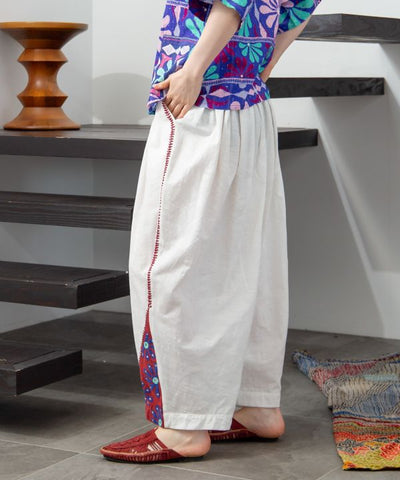 Ethnic Mirror Embroidered Pants