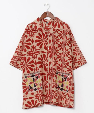 Men's Ethnic Mirror Embroidered Shirt