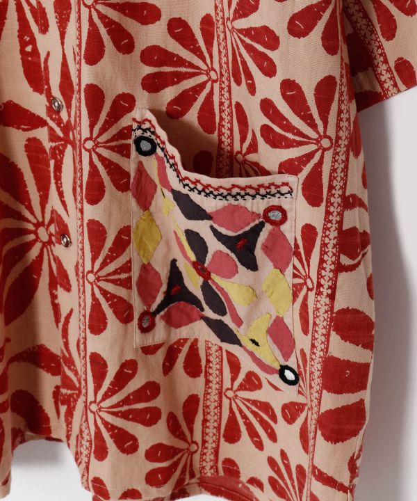 Men's Ethnic Mirror Embroidered Shirt