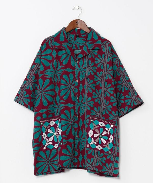 Men's Ethnic Mirror Embroidered Shirt