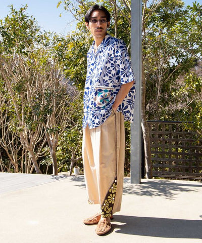 Ethnic Mirror Embroidered Work Pants