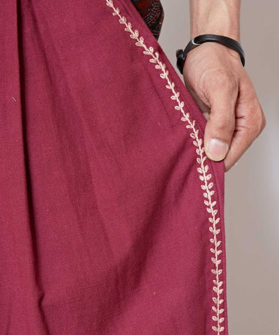 Ethnic Mirror Embroidered Work Pants