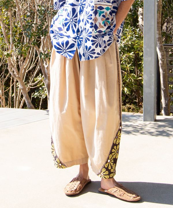 Ethnic Mirror Embroidered Work Pants