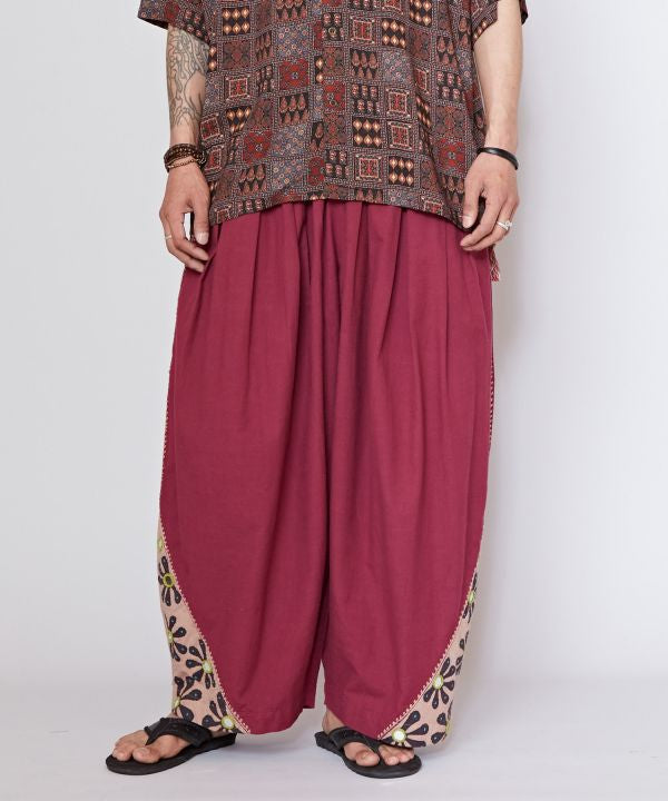Ethnic Mirror Embroidered Work Pants