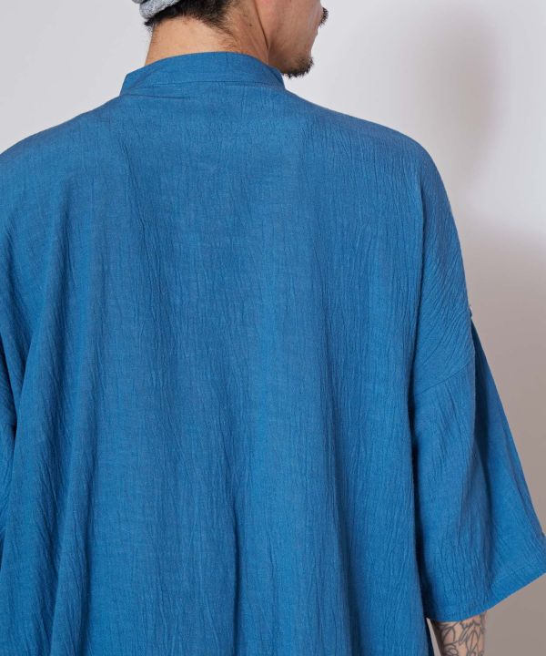 Men's Asymmetric Collarless Shirt