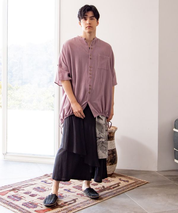 Men's Asymmetric Wide Leg Pants