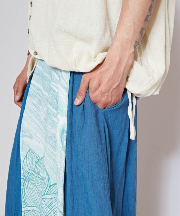Men's Asymmetric Wide Leg Pants