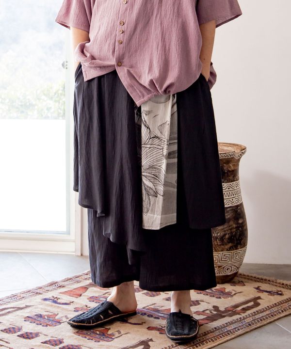 Men's Asymmetric Wide Leg Pants