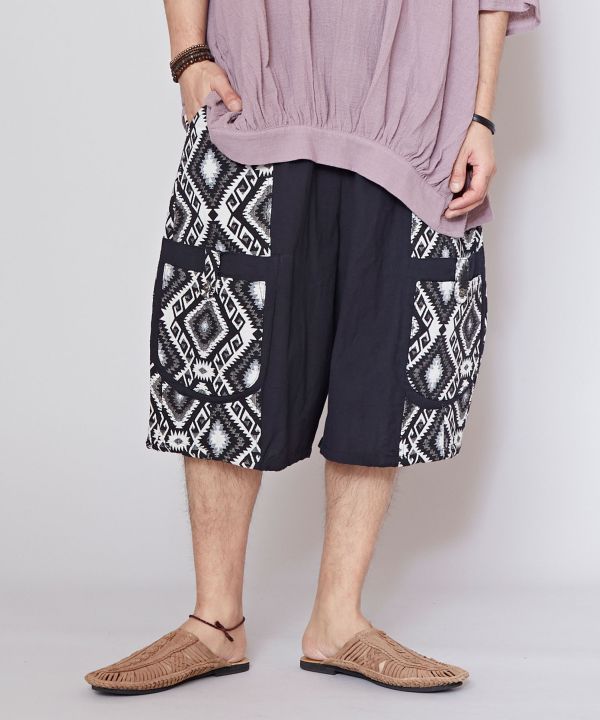 Jacquard Patchwork Shorts
