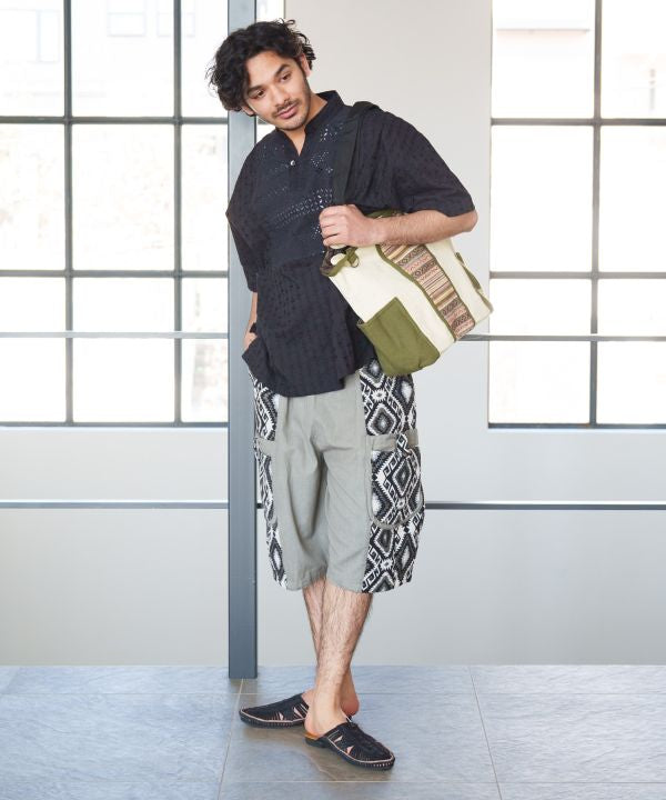 Jacquard Patchwork Shorts