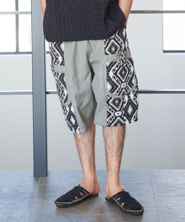 Jacquard Patchwork Shorts