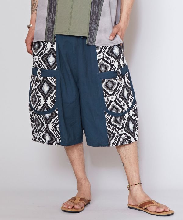 Jacquard Patchwork Shorts