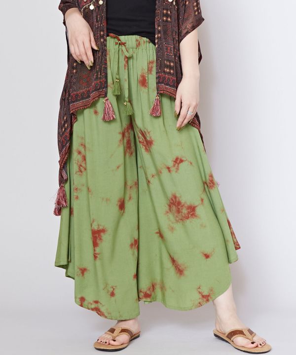Tie Dye Flare Wide Leg Pants