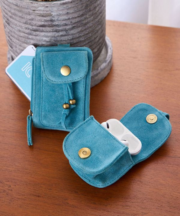 Suede Leather Small Pouch