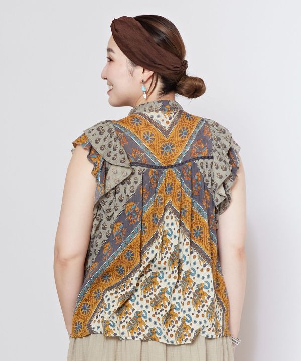 Earthy Tone Bohemian Top