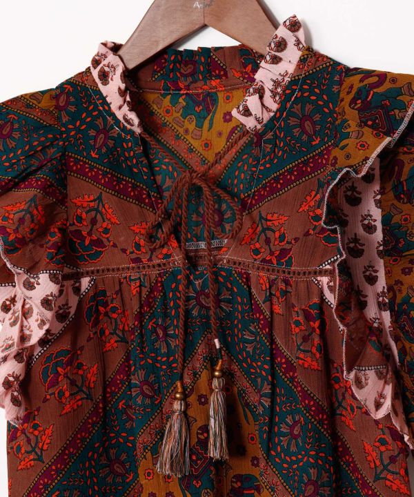 Earthy Tone Bohemian Top