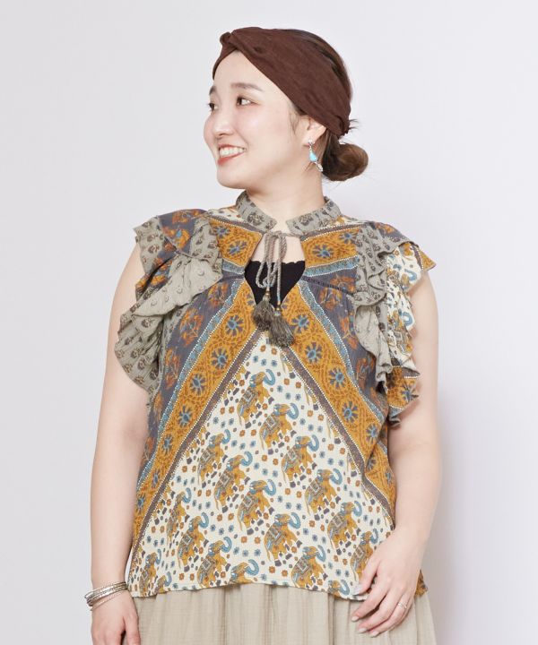 Earthy Tone Bohemian Top