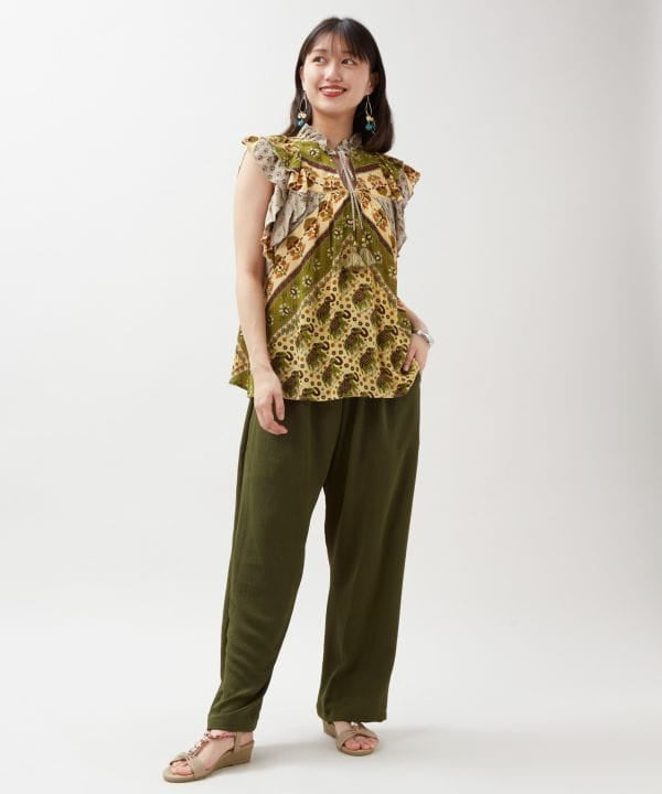 Earthy Tone Bohemian Top by AMINA - Ametsuchi