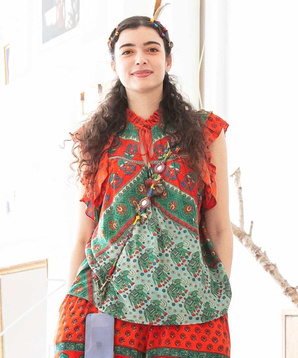 Earthy Tone Bohemian Top by AMINA - Ametsuchi