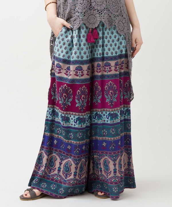 Earthy Tone Bohemian Pants by AMINA - Ametsuchi