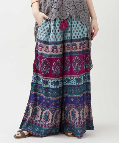 Earthy Tone Bohemian Pants by AMINA - Ametsuchi