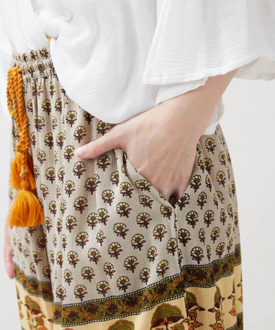 Earthy Tone Bohemian Pants by AMINA - Ametsuchi