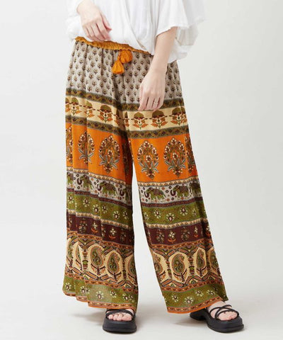 Earthy Tone Bohemian Pants by AMINA - Ametsuchi
