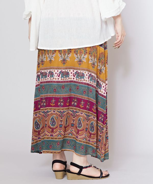 Earthy Tone Bohemian Skirt
