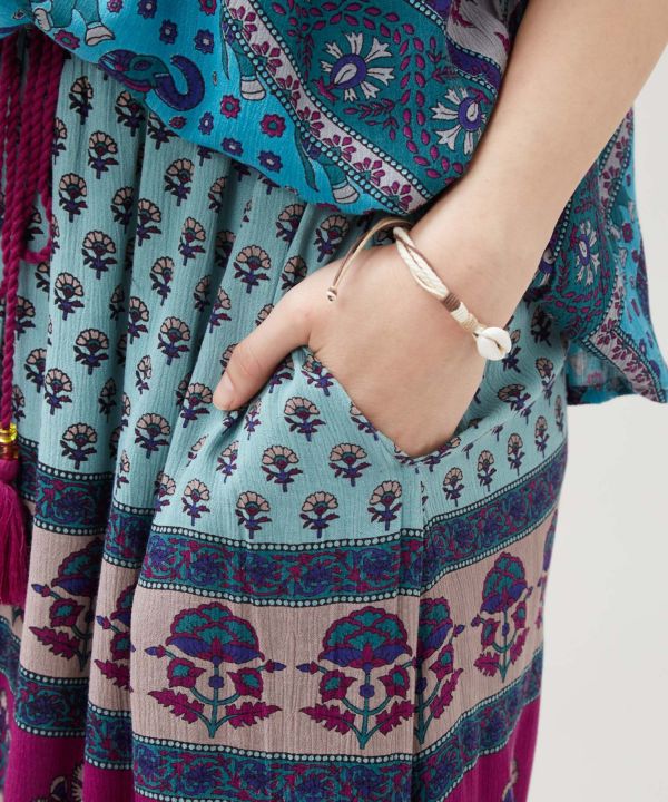 Earthy Tone Bohemian Skirt by AMINA - Ametsuchi