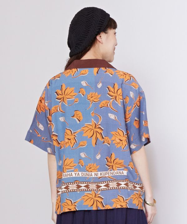 African Inspired Open Collar Shirt