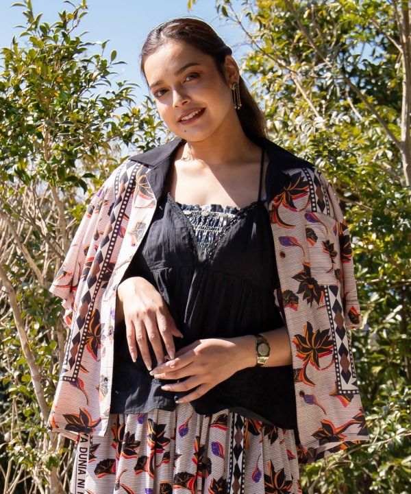 African Inspired Open Collar Shirt